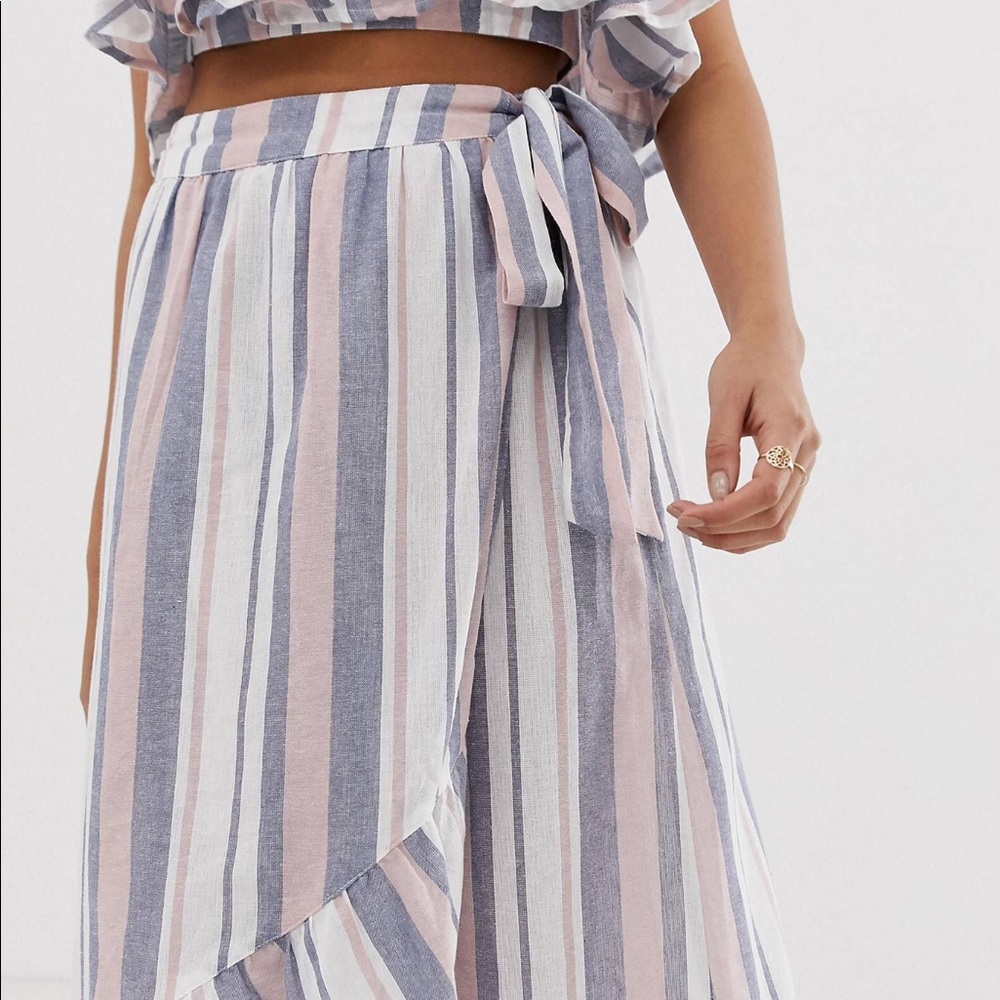 ASOS high low striped wrap skirt - Picture 2 of 3
